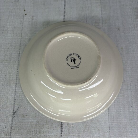 Dover & York DYO1 CIRCLES Rings Swirl Aqua Stoneware Cereal Soup Bowls Set of 2 - Picture 5 of 16